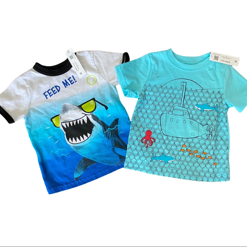 NWT Garanimals SHARK Fish SUBMARINE Tee SHIRTS